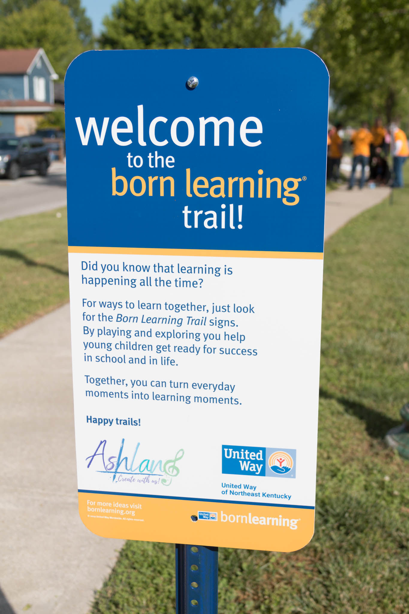 Welcome to the Born Learning Trail sign